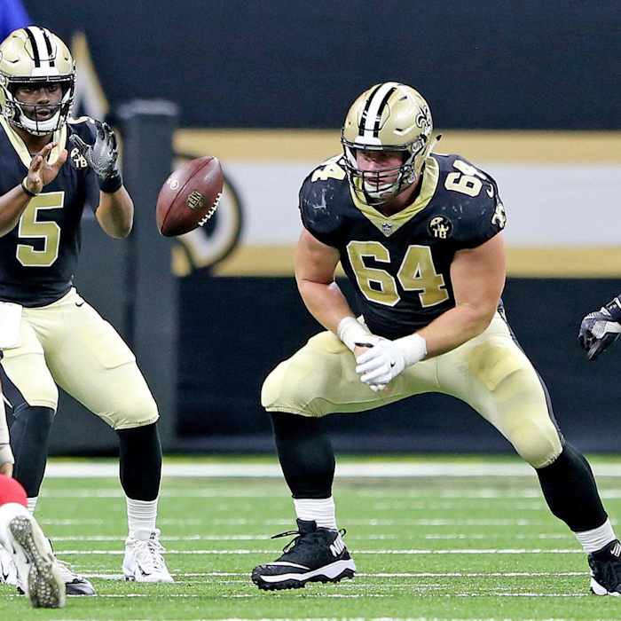 New Orleans Saints offensive lineman Will Clapp (64). Credit: Nola.com 